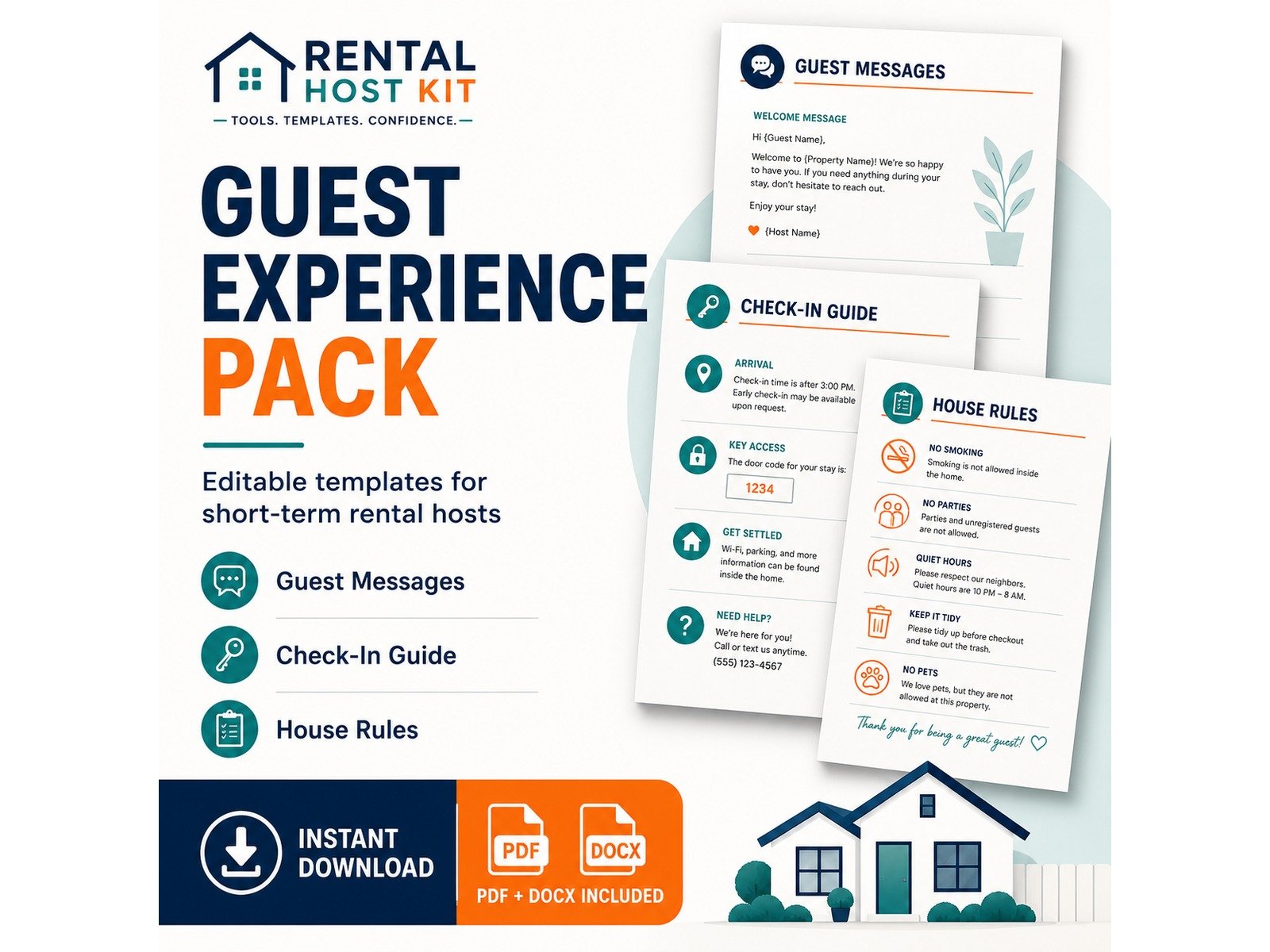 Guest Message Template Pack sample page
