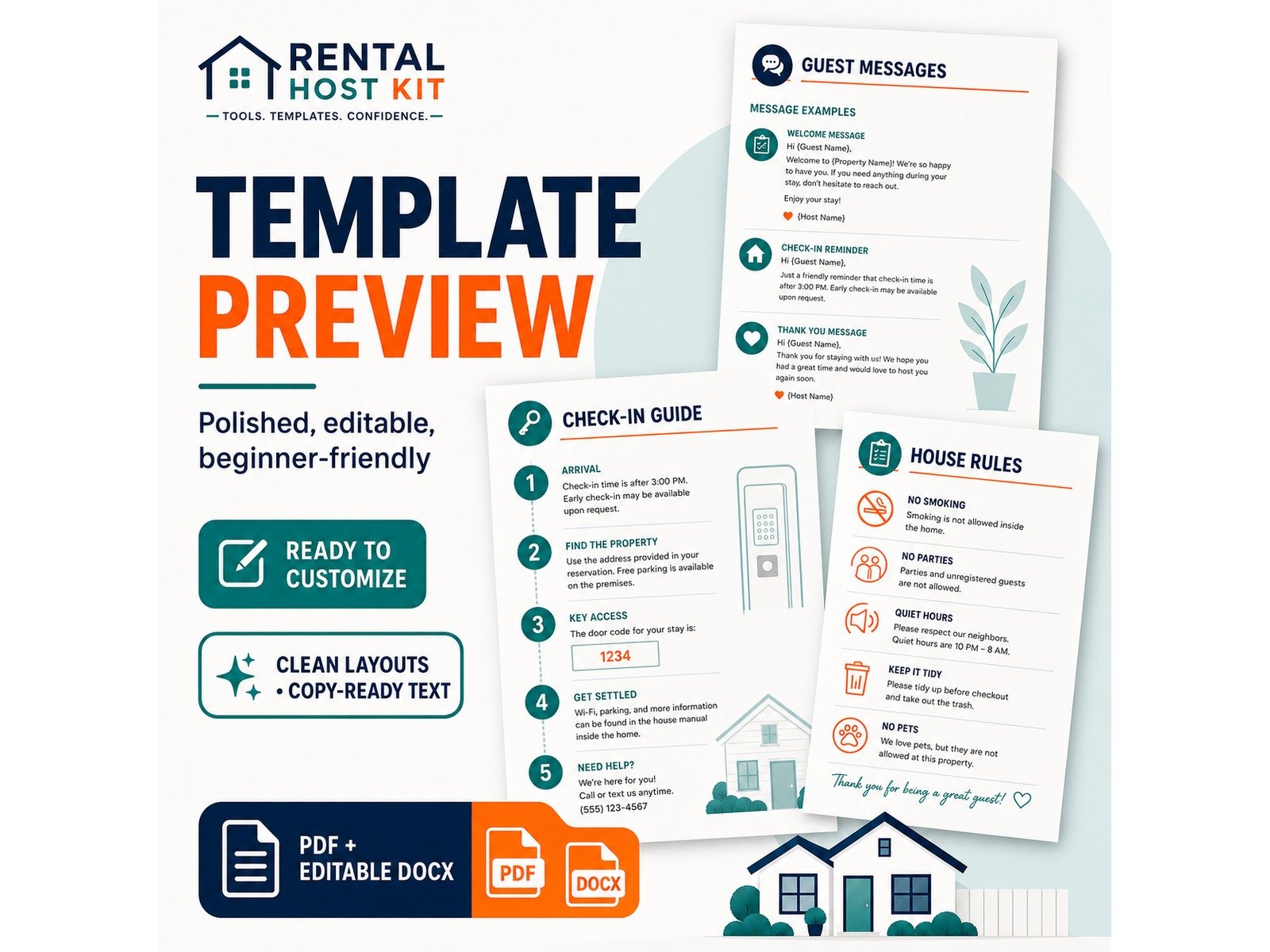 House Rules Template sample page