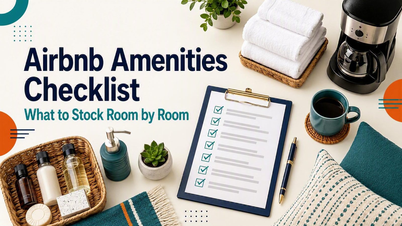 Airbnb Amenities Checklist for New Hosts (Room-by-Room Guide)