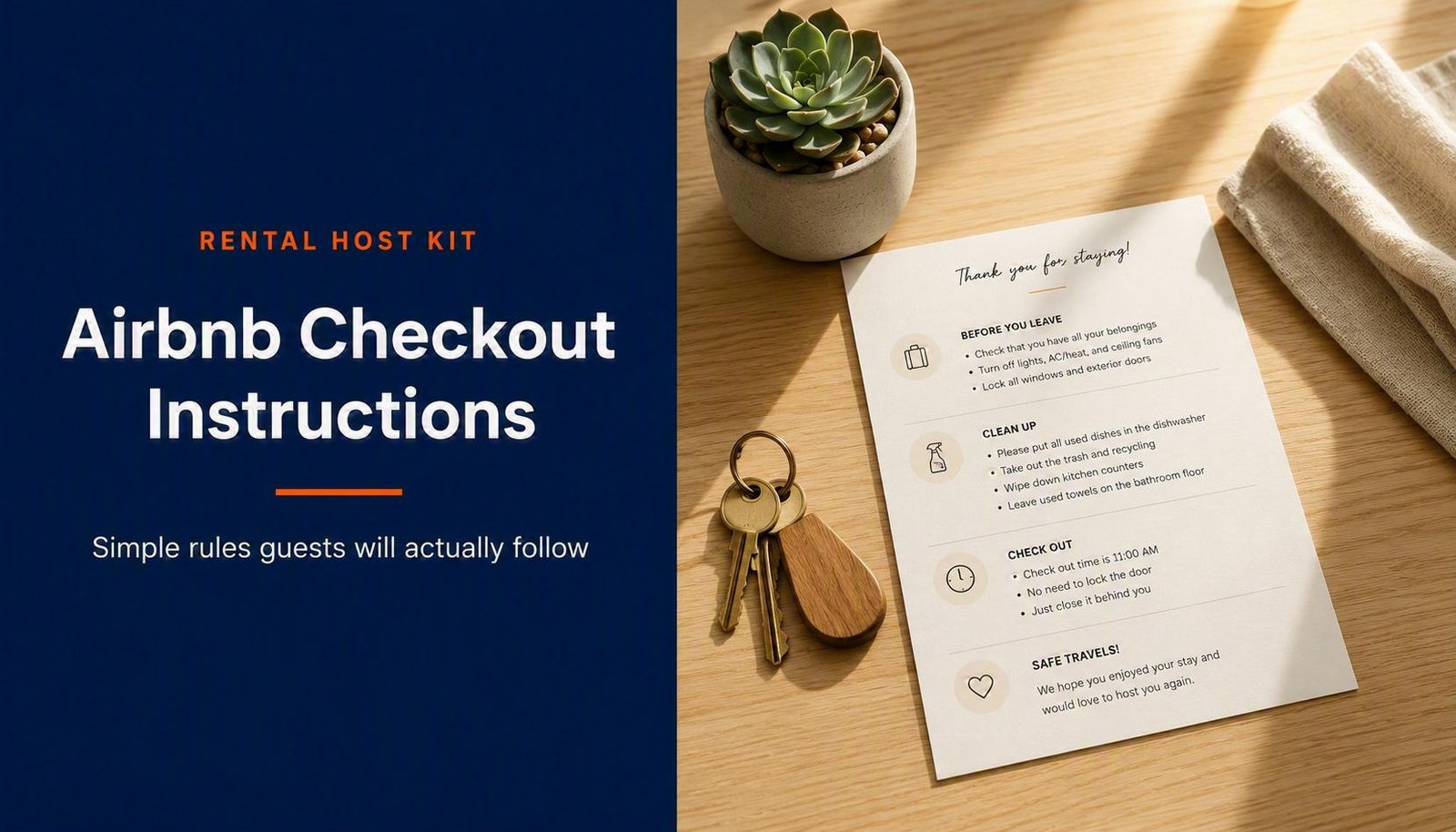 Airbnb Checkout Instructions: Simple Rules Guests Will Actually Follow